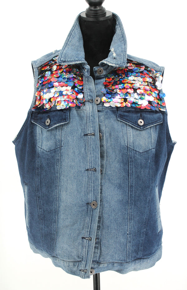 Sleeveless Denim vest